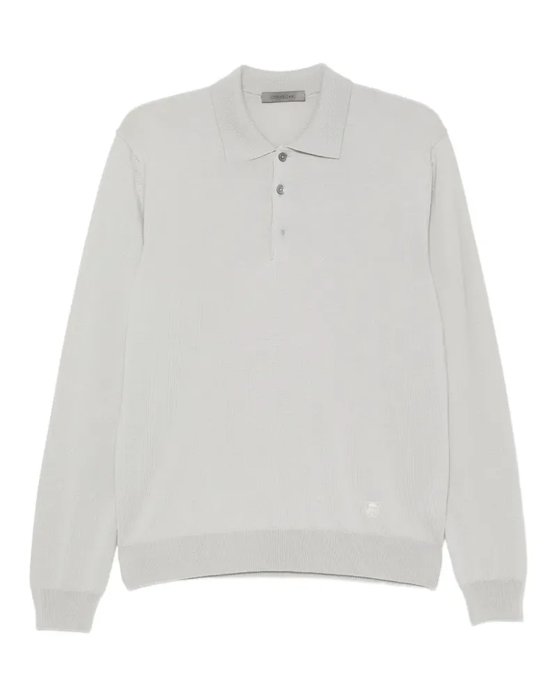 Corneliani Pullover mit Knopfleiste und Polokragen - Grau Grau