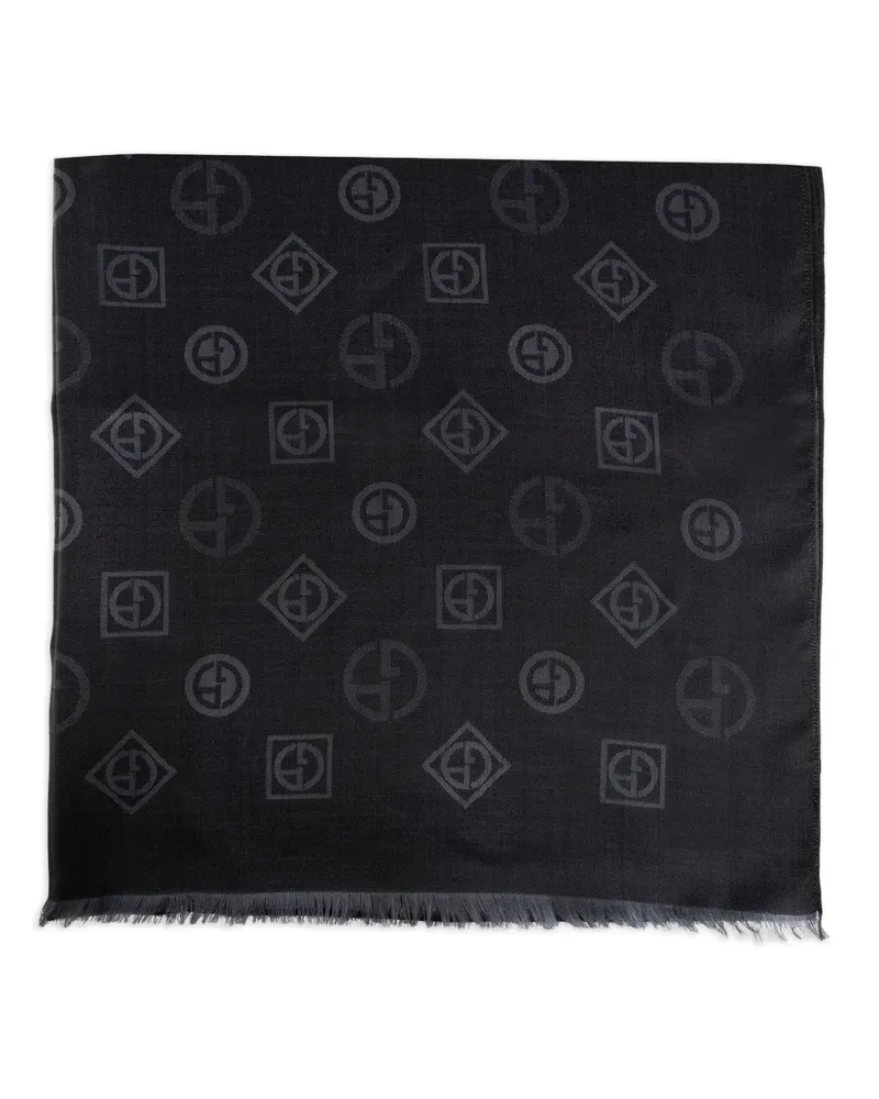 Giorgio Armani Schal aus Seide - Schwarz Schwarz