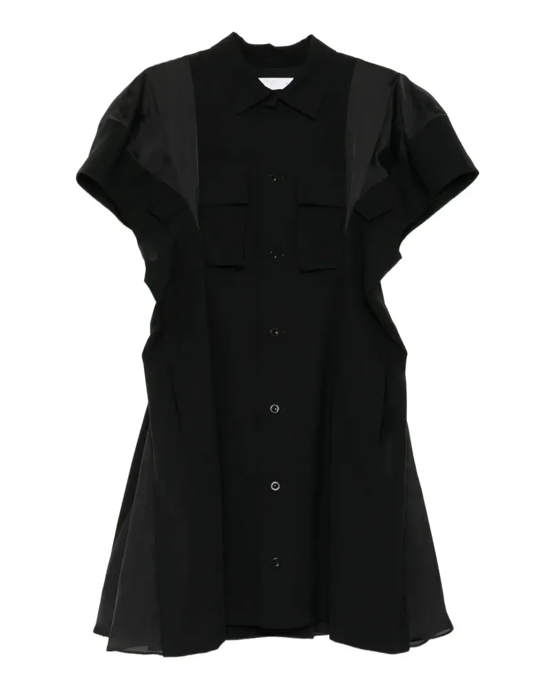 Sacai wool mini dress - Schwarz Schwarz