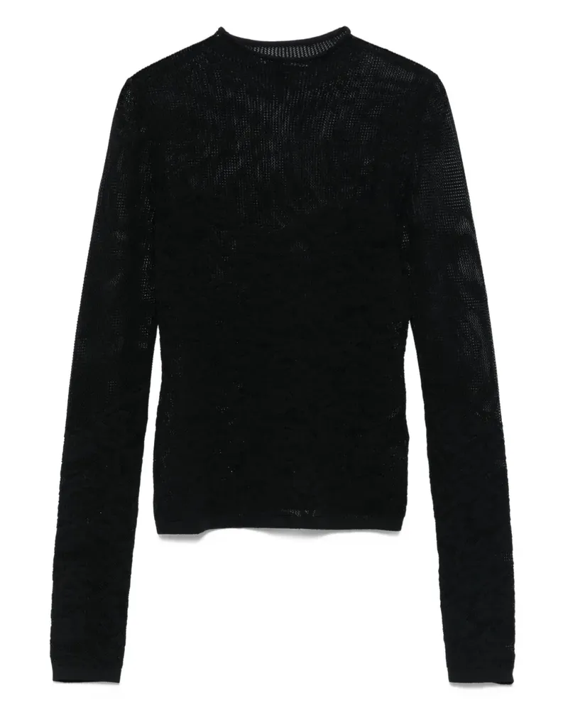 Patrizia Pepe Pullover mit Spitze - Schwarz Schwarz