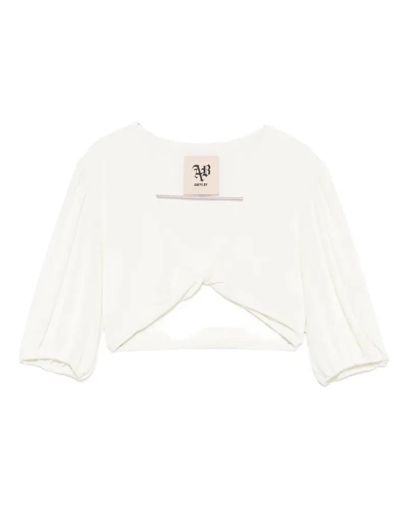 Aniye By twist-detail puff-sleeve top - Weiß Weiß