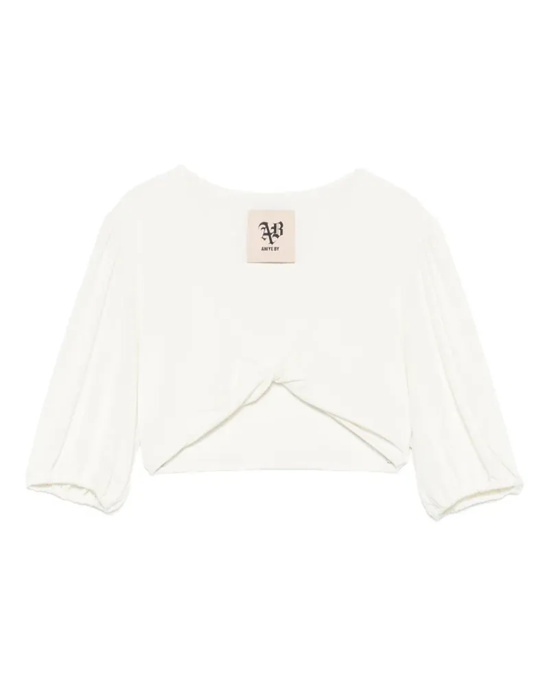 Aniye By twist-detail puff-sleeve top - Weiß Weiß