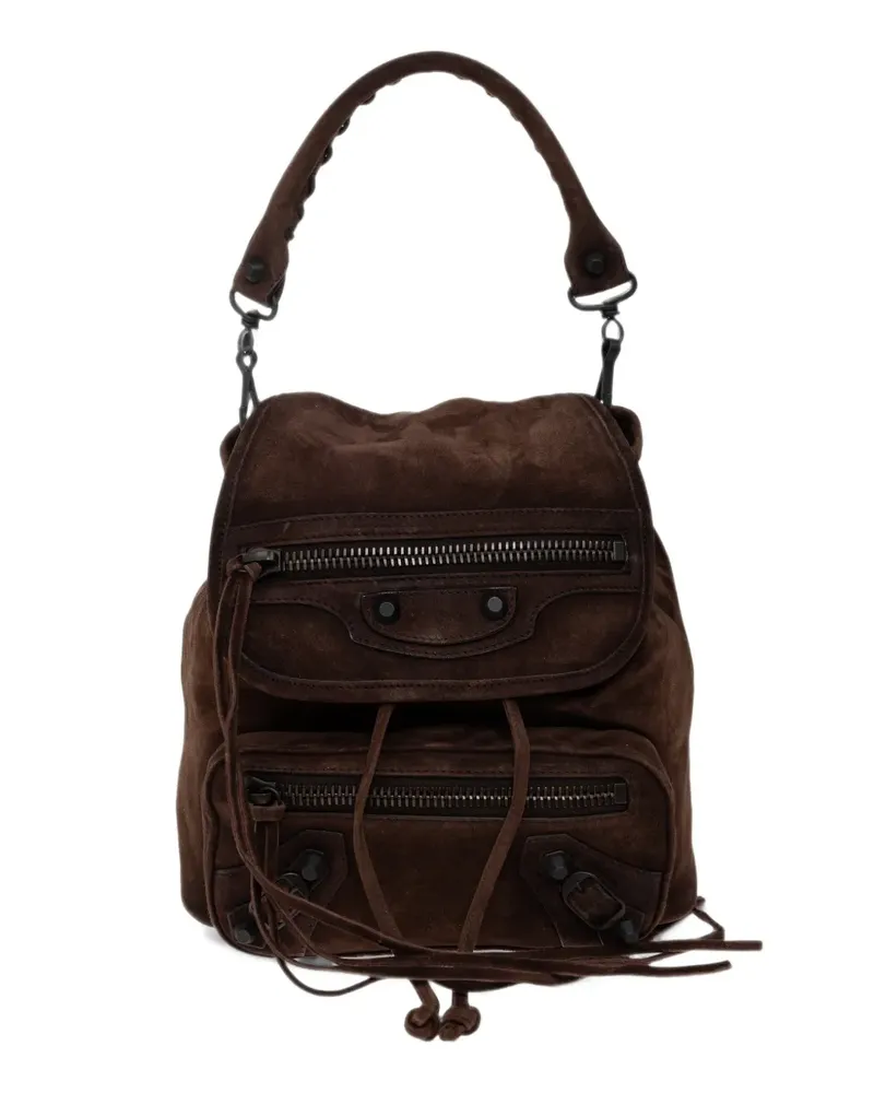 Balenciaga Le City backpack mini in light espresso - Braun Braun