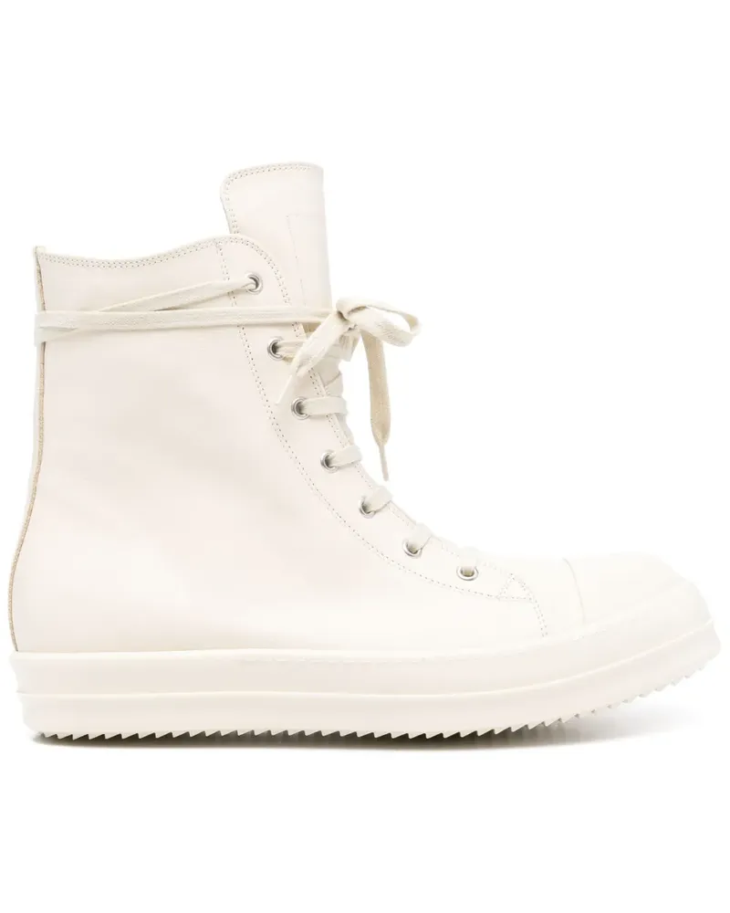 Rick Owens High-Top-Sneakers mit Schnürung - Weiß Weiß