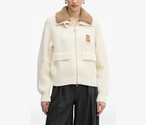 Sweatshirtjacke aus Shearling - Nude