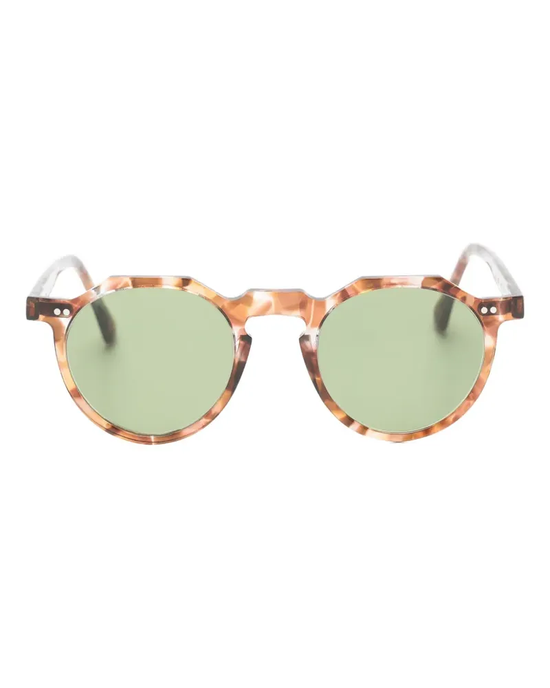 Lesca Bloc Sonnenbrille mit geometrischem Gestell - Braun Braun