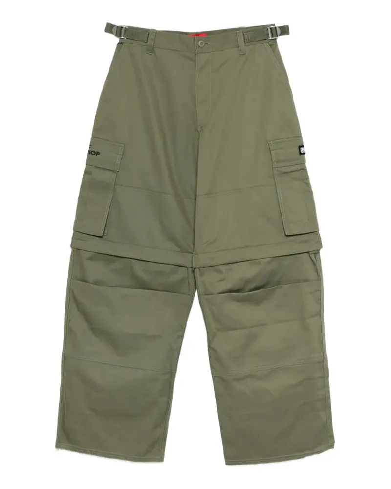 032c buckle-detail cargo pants - Grün Grün