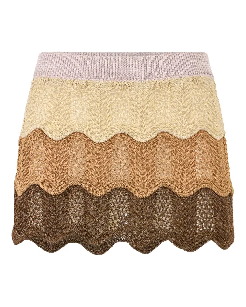 Philipp Plein colour wave mini skirt - Braun Braun