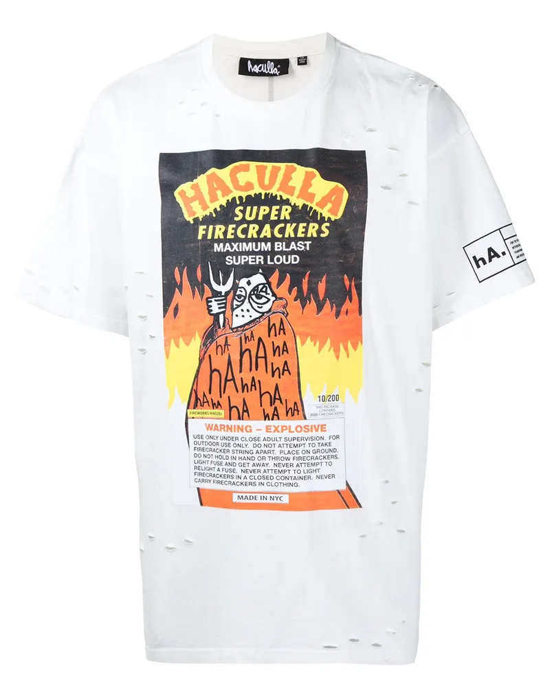 Haculla Firecracker Vintage T-Shirt - Weiß Weiß