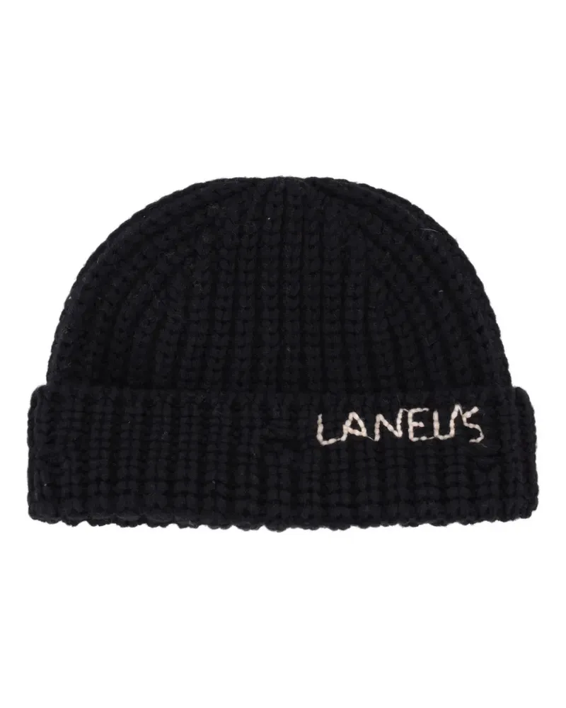 Laneus Baseballkappe mit Logo-Stickerei - Schwarz Schwarz