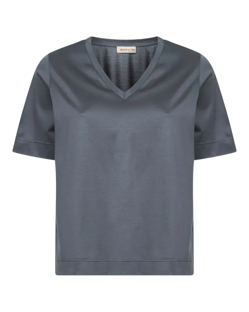 Blanca T-Shirt mit V-Ausschnitt - Grau Grau
