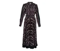 Kleid mit grafischem Print - Braun