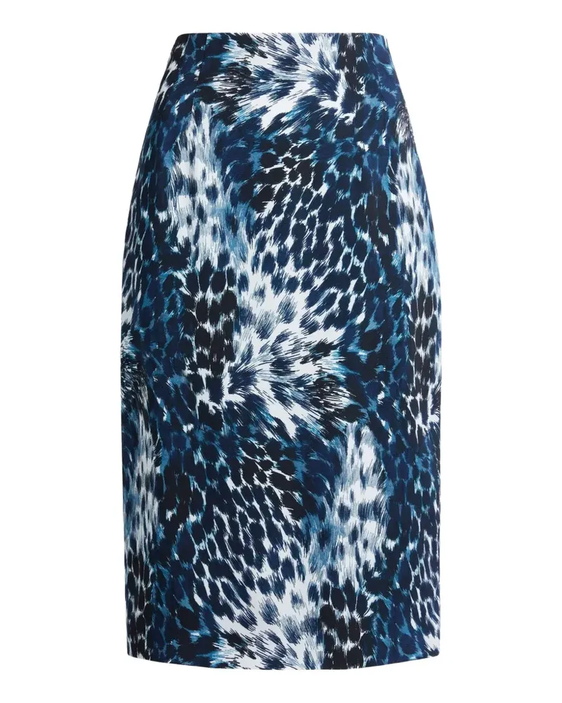 Roberto Cavalli Rock mit Leoparden-Print - Blau Blau