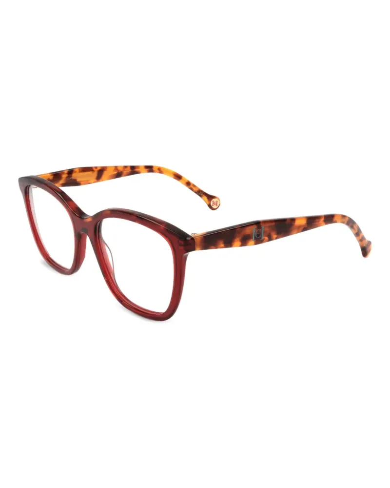 Carolina Herrera New York Eckige Brille in Schildpattoptik - Rot Rot