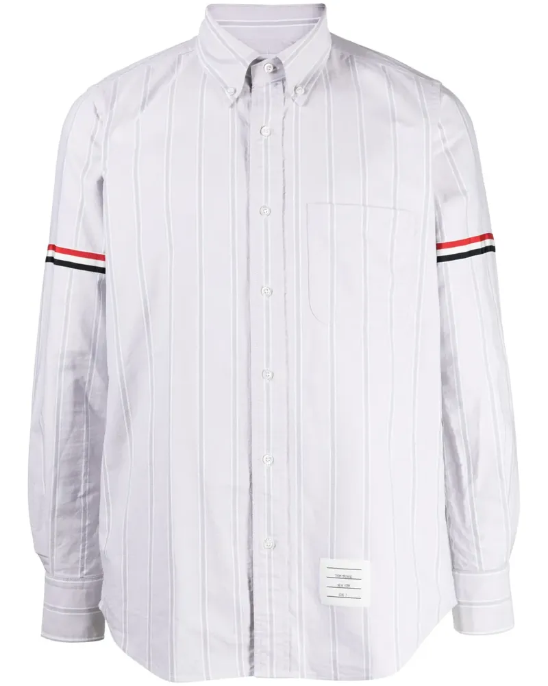 Thom Browne Hemd mit RWB-Streifen - Grau Grau