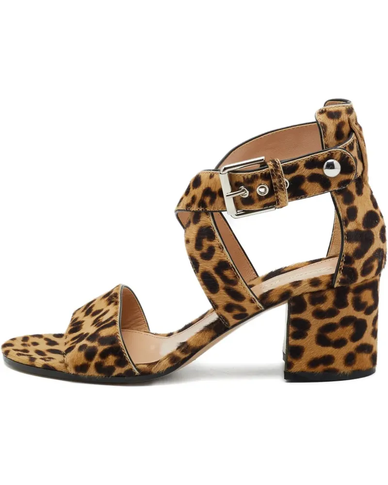Gianvito Rossi Pre-owned Sandalen mit Leoparden-Print 60mm - Braun Braun