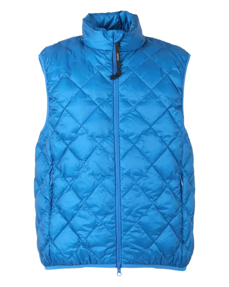 ASPESI quilted zip-up gilet - Blau Blau