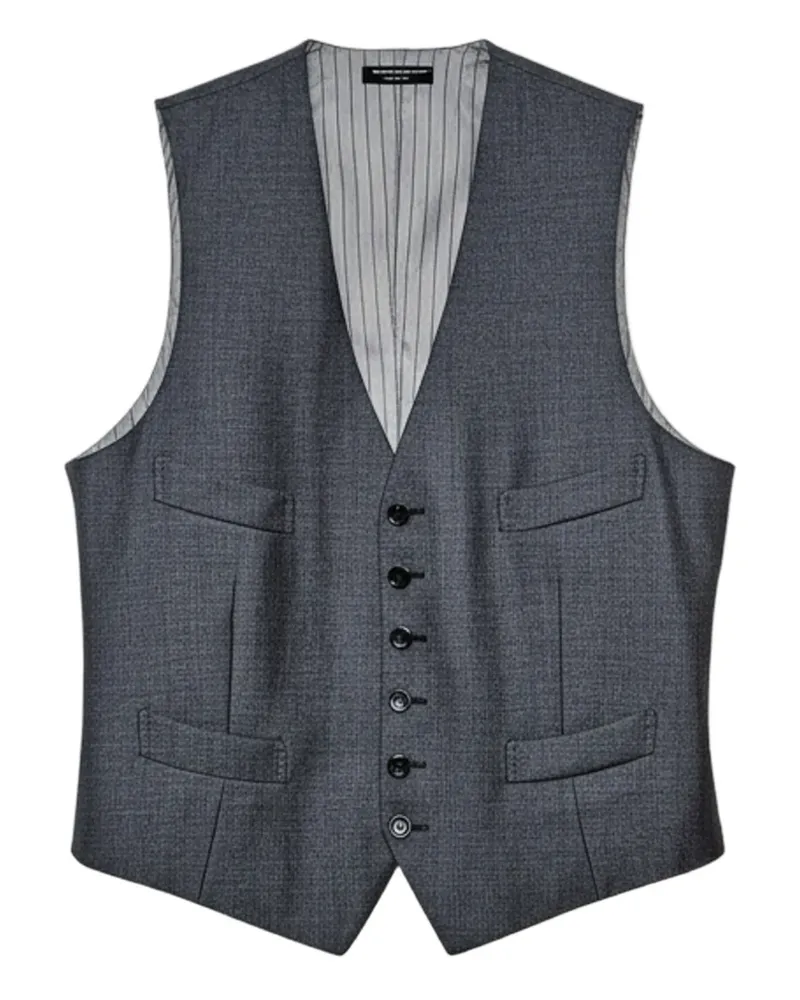 Tom Ford Weste mit Eingrifftaschen - Grau Grau