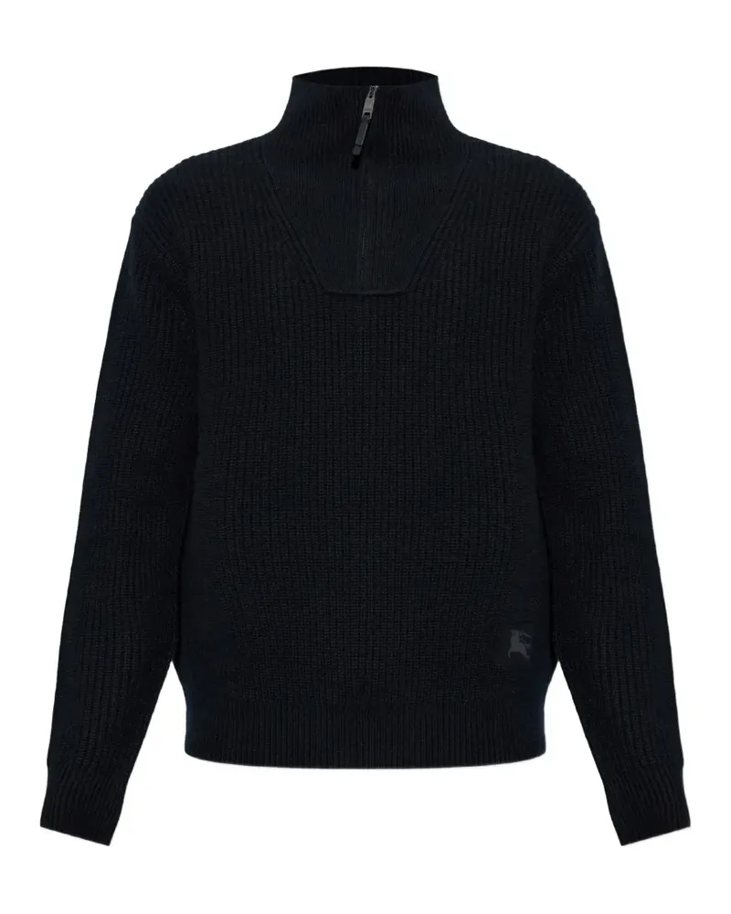 Burberry Kaschmirpullover mit kurzem Reißverschluss - Schwarz Schwarz