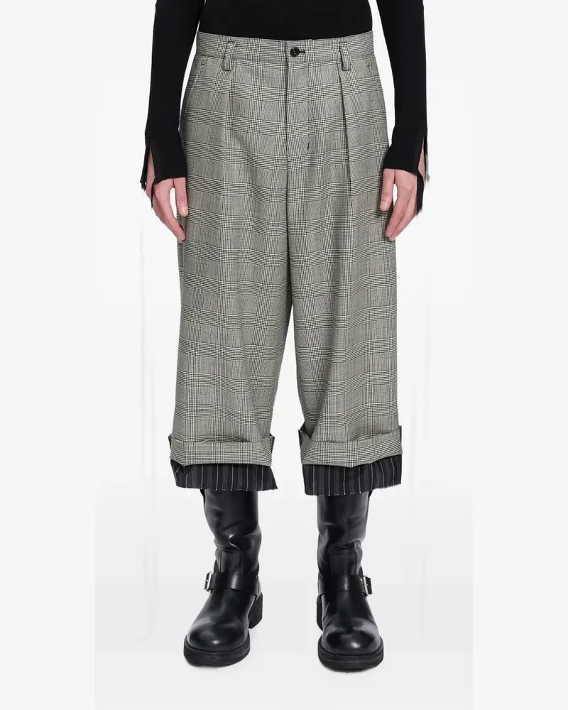 Ann Demeulemeester Hose im Layering-Look - Schwarz Schwarz
