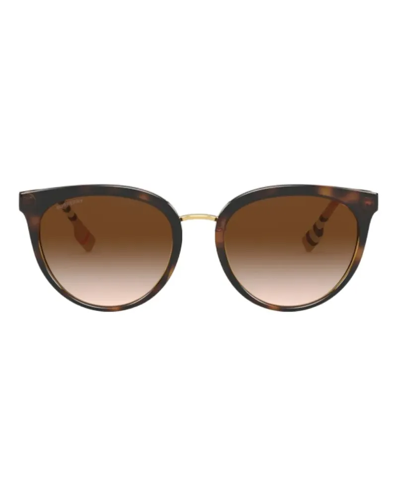 Burberry Karierte Sonnenbrille in Schildpattoptik - Braun Braun