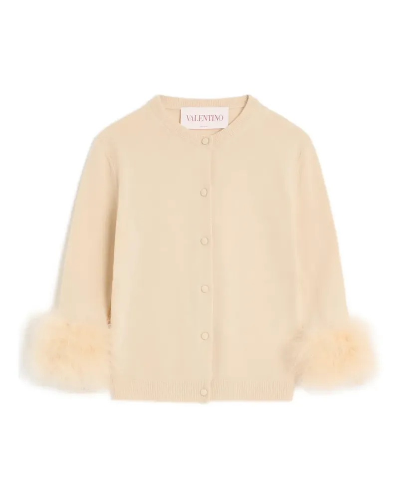 Valentino Garavani Cardigan mit Feder-Bündchen - Nude Nude