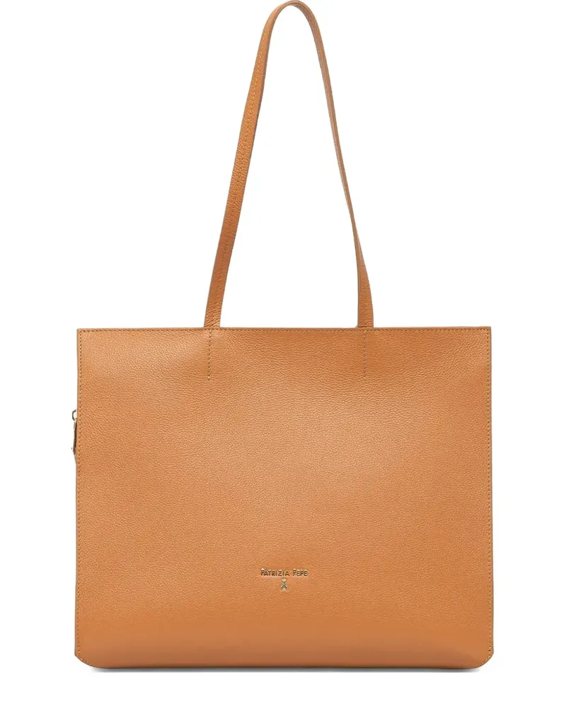 Patrizia Pepe Handtasche mit Logo-Applikation - Braun Braun