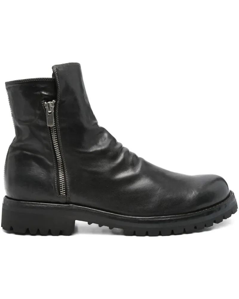 Officine Creative Italia Ikonic 004 Stiefel mit seitlichem Reißverschluss - Schwarz Schwarz