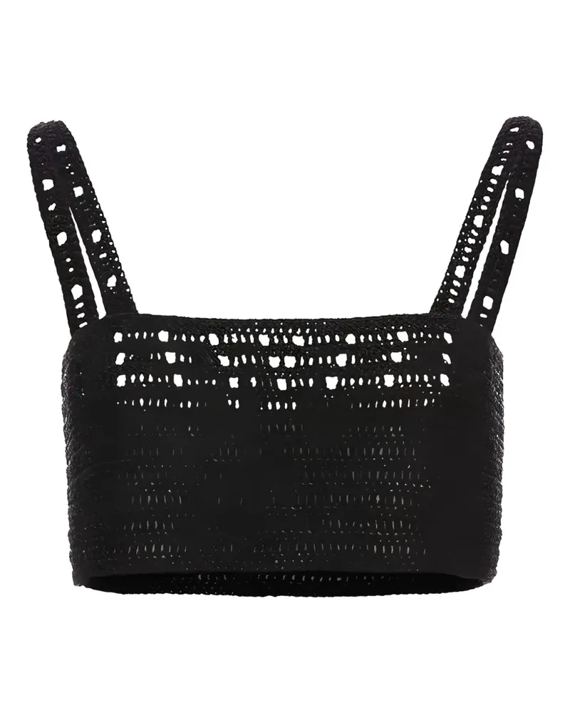 Magda Butrym crochet cropped top - Schwarz Schwarz