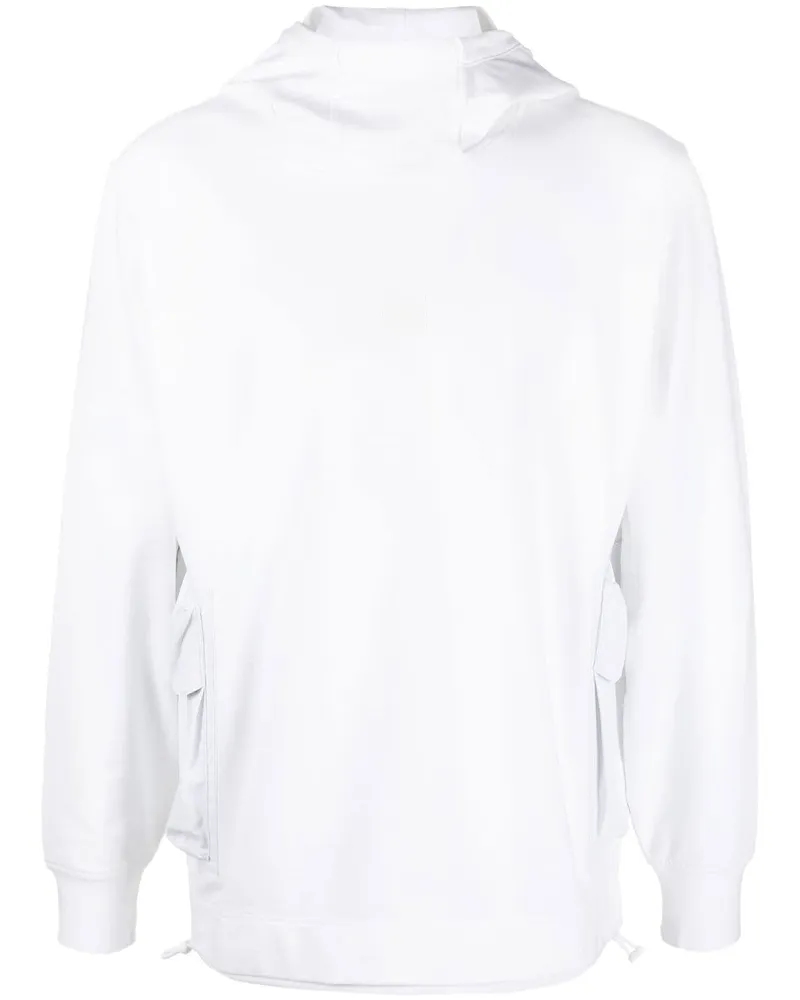 C.P. Company Hoodie mit Cargotaschen - Weiß Weiß