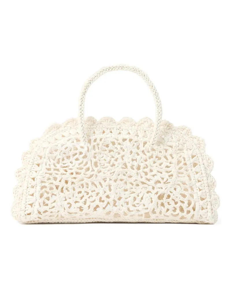 Jacquemus Gehäkelter Turismo Tote Bag - Weiß Weiß
