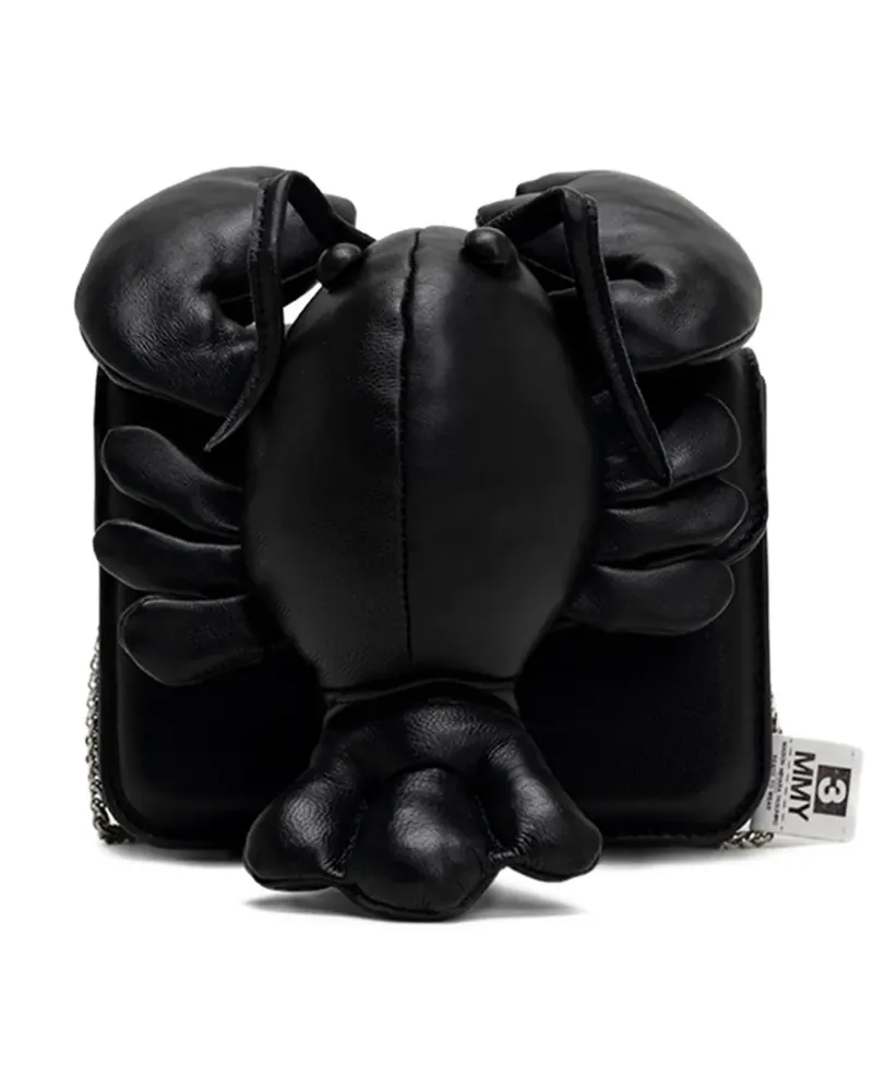MIHARAYASUHIRO Dolls Lobster leather shoulder bag - Schwarz Schwarz
