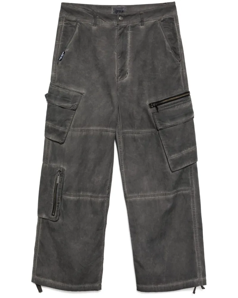 Izzue Cargohose mit weitem Bein - Grau Grau