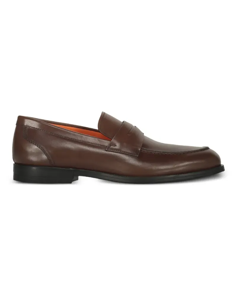 Santoni penny-slot loafers - Braun Braun