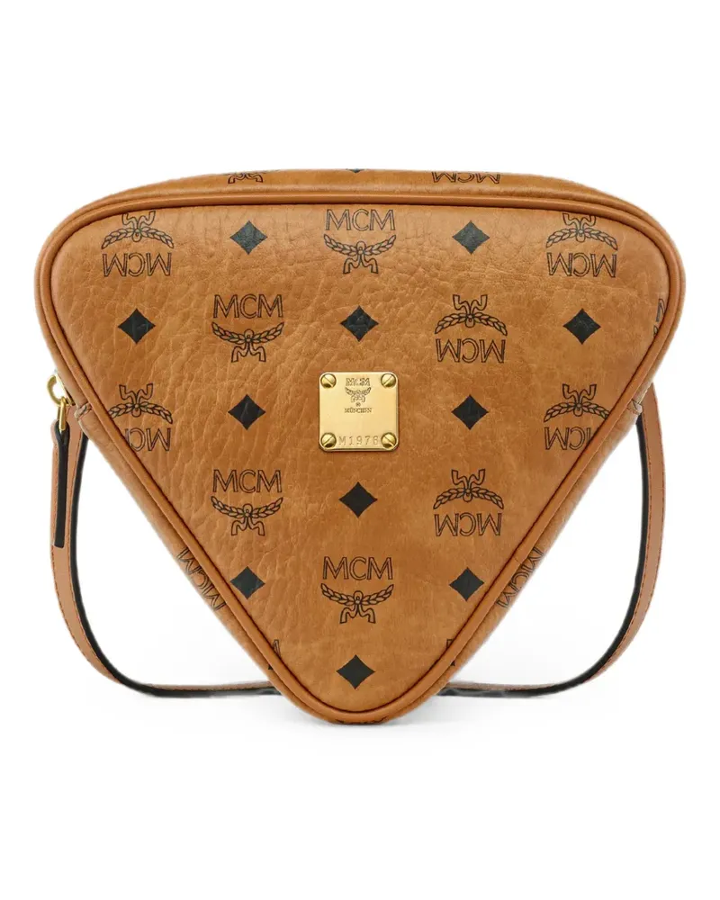 MCM Mini Aren Tambourine Schultertasche - Braun Braun