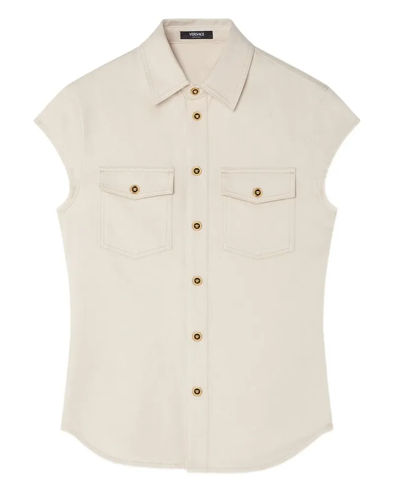 Versace Ärmelloses Jeanshemd - Nude Nude
