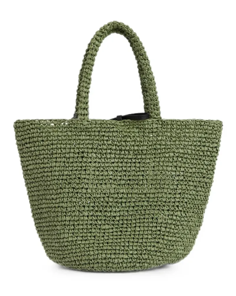 Kenzo Kleiner Basket Tote Bag mit Stickerei - Grün Grün