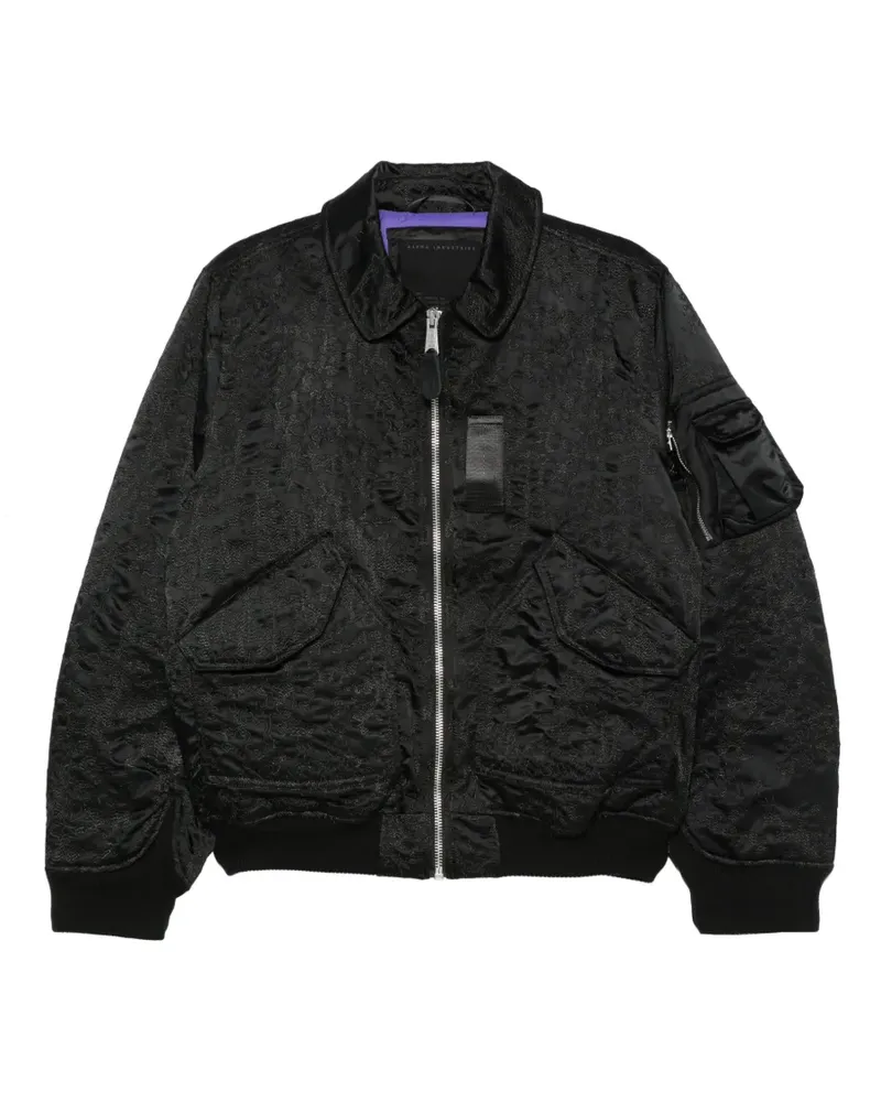 Alpha Industries CWU-45/P camo-embroidered UV bomber jacket - Schwarz Schwarz