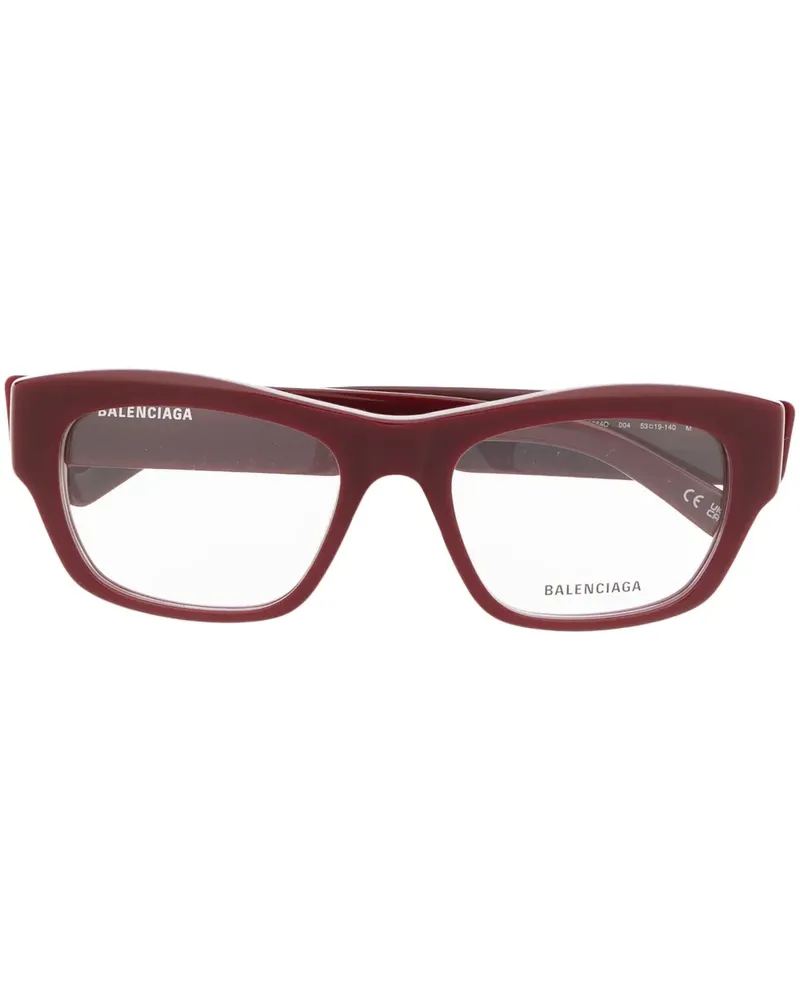 Balenciaga Brille mit eckigem Gestell - Rot Rot