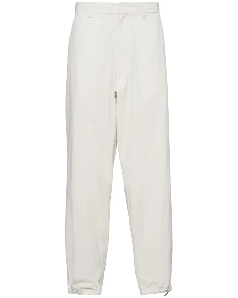 Prada Wide-Leg-Hose mit Kordelzug - Weiß Weiß