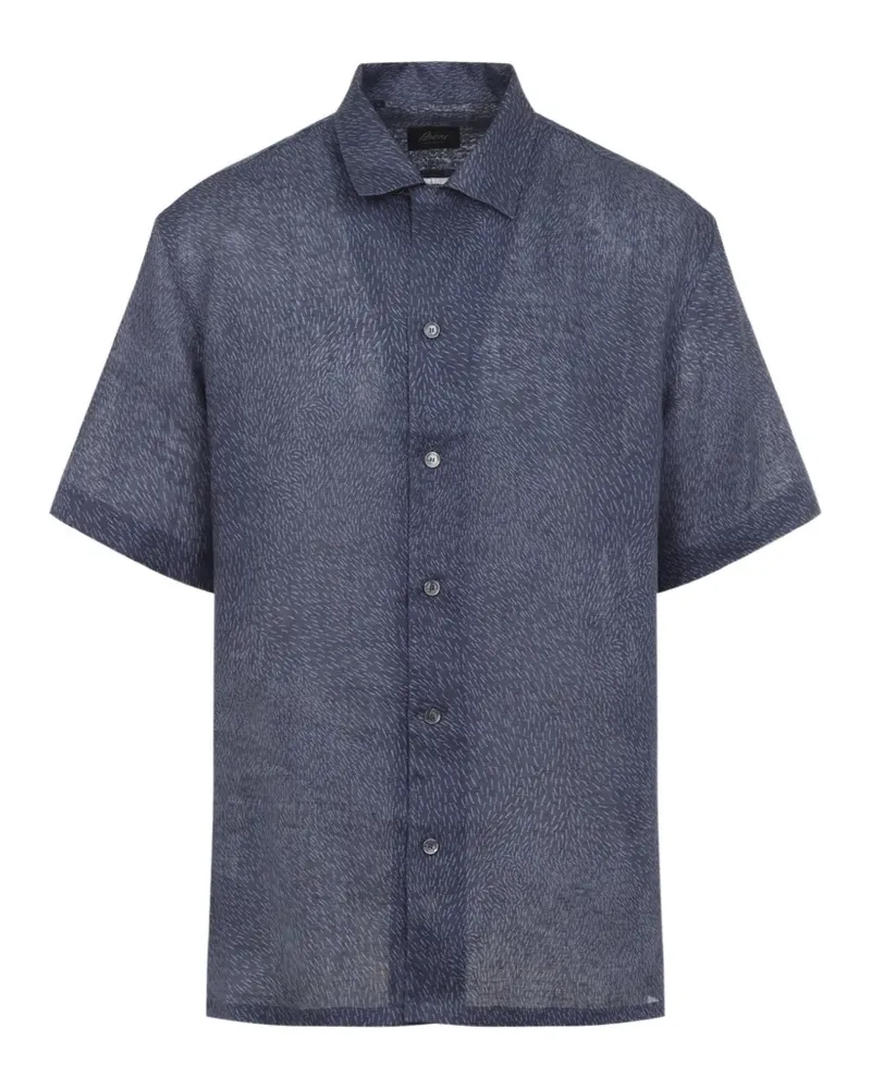 Brioni patterned shirt - Blau Blau