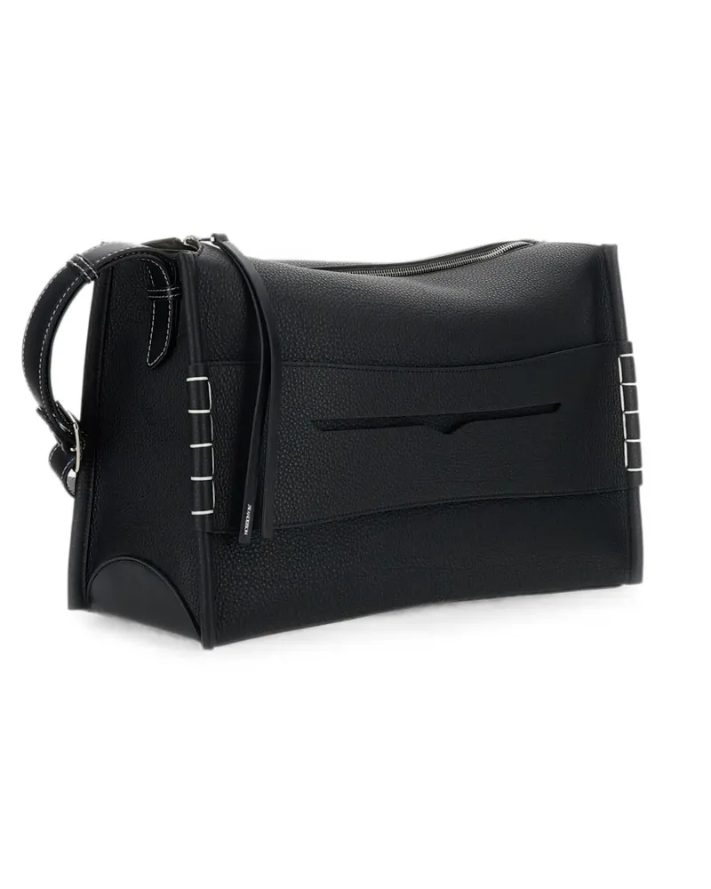 J.W.Anderson stitched-edge leather shoulder bag - Schwarz Schwarz