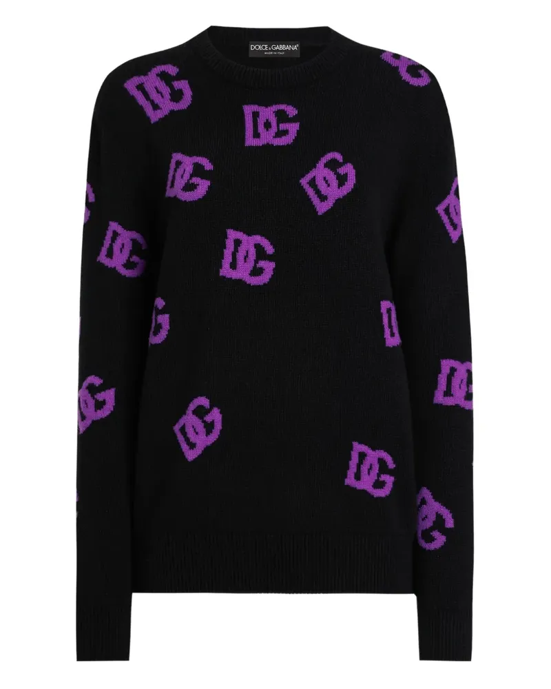 Dolce & Gabbana Pullover mit DG-Logo - Schwarz Schwarz