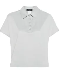 Fabiana Filippi Poloshirt mit Kontrasteinsätzen Grau