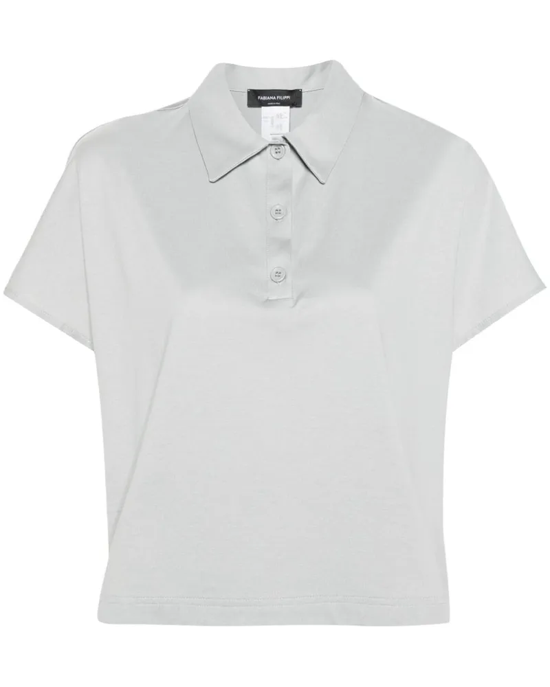 Fabiana Filippi Poloshirt mit Kontrasteinsätzen - Grau Grau