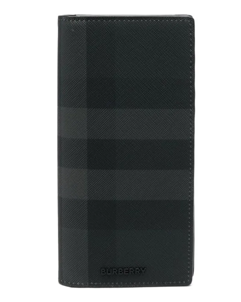 Burberry Kariertes Portemonnaie - Schwarz Schwarz