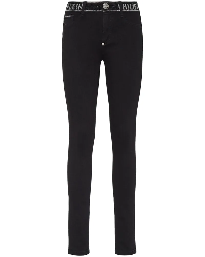 Philipp Plein Strass Leggings - Schwarz Schwarz