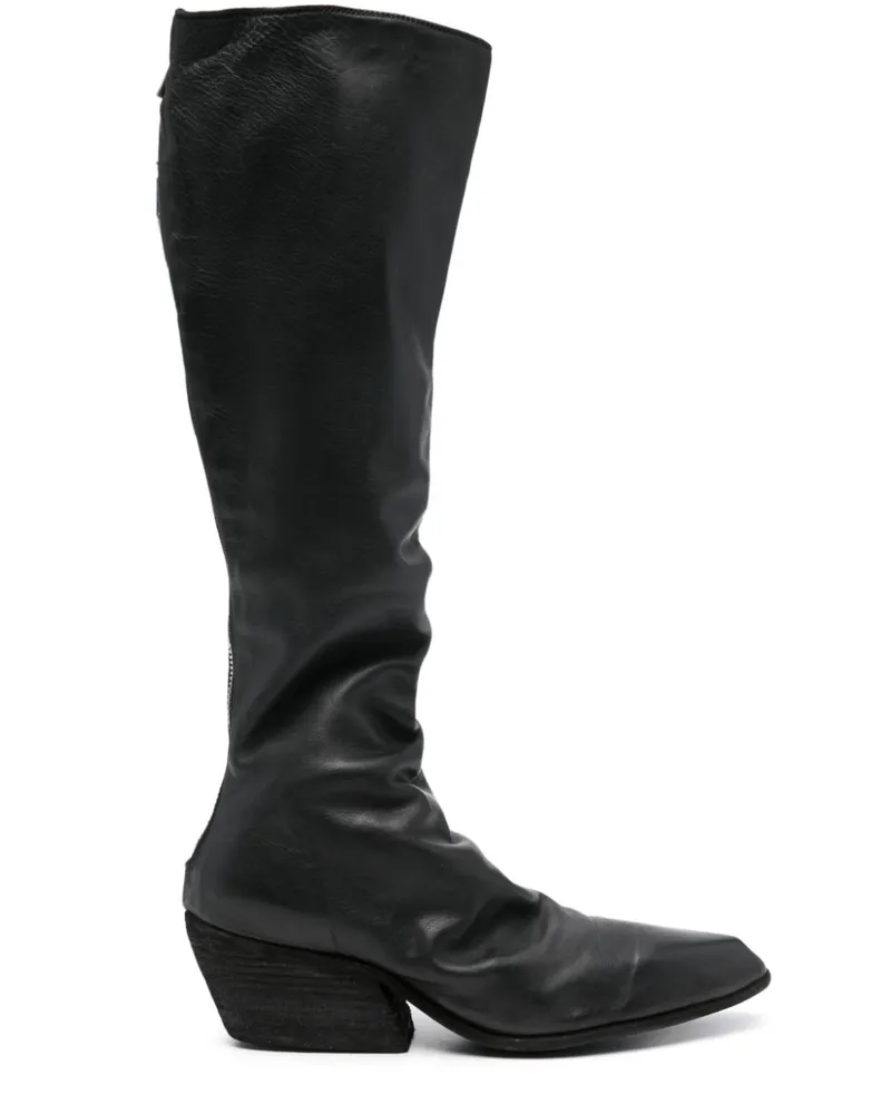 GUIDI Stiefel mit hohem Schaft 55mm - Schwarz Schwarz