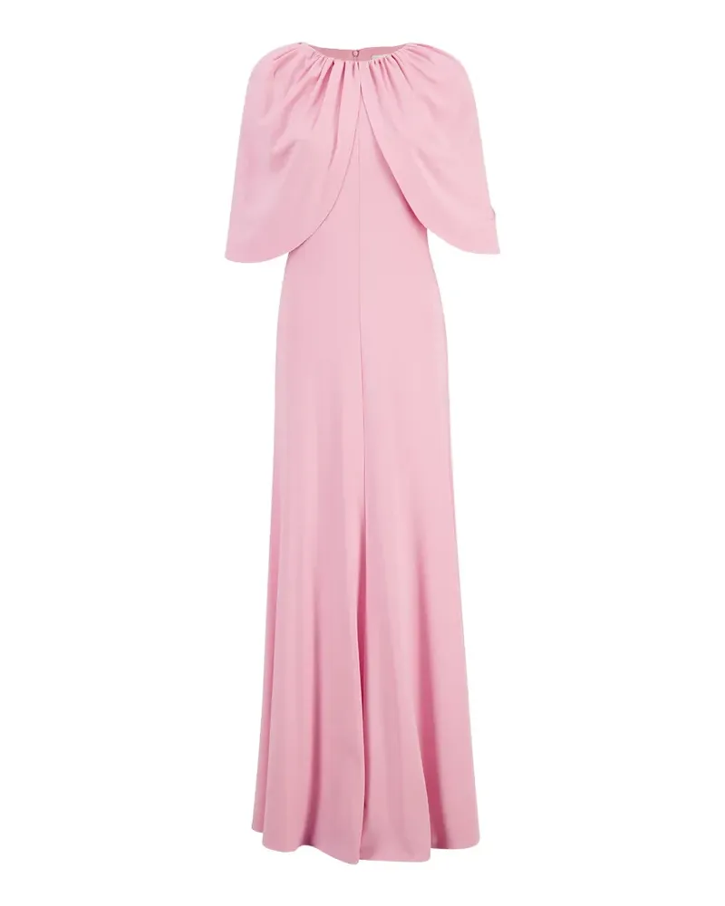 Roland Mouret gathered cape maxi dress - Rosa Rosa