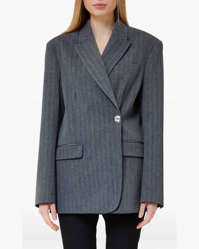 Liu Jo Blazer mit Schmuckstein-Knopf - Grau Grau